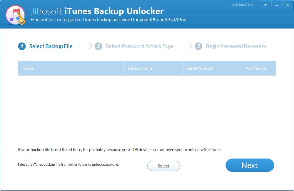 Jihosoft iTunes Backup Unlocker下载,解锁工具,解密软件